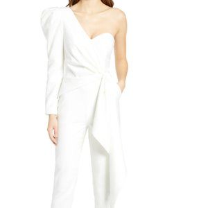 Lavish Alice One-Shoulder Ruffle Jumpsuit